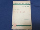 carte perioada interbelica Poezii de St. O. Iosif / 48 pagini !