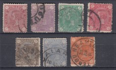 ROMANIA 1890/91LP 45 CIFRA IN PATRU COLTURI FILIGRAN STEMA MICA SERIE STAMPILATA