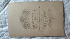 FOTOGRAFIE TIP CDV DE M.SPIRESCU GALATI. foto