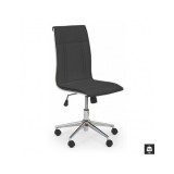 Scaun de birou HM Porto, Ergonomic, Piele ecologica, Cadru metalic, Inaltime reglabila, 90 kg, Negru