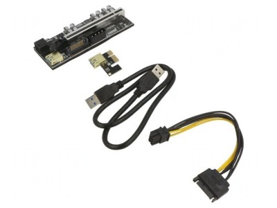 Riser USB 3.0 pentru Miner Criptomonede Neagră foto