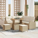 VidaXL Set de canapele pentru grădină 8 pcs Bej, crem 90 x 55 x 71 cm
