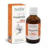 Polygemma 13 Piele Detoxifiere PlantExtrakt, 50ml - Supliment Natural Detoxifiere Ten, Mesteacan, Nuc, Platan
