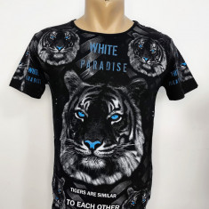 Tricou bărbătesc imprimeu tigru