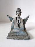 Inger arta ceramica hand made studio art semnat IN VIVO, 10cm inaltime