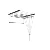 Uscator Rufe Tavan Negru 6x200cm Otel Inoxidabil 12m Uscare Max 15kg Sepio