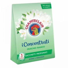 Set Saculeti Parfumati Chanteclair Muschio Bianco, 3 x 12 g, pentru dulap, sifonier