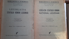 Legislatia Statului Roman Na?ional-Legionar (1940, 2 vol.) foto