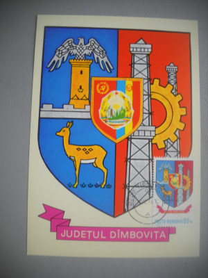 HOPCT MAXIMA 72688 DAMBOVITA - STEMA JUDETULUI / HERALDICA - ROMANIA foto