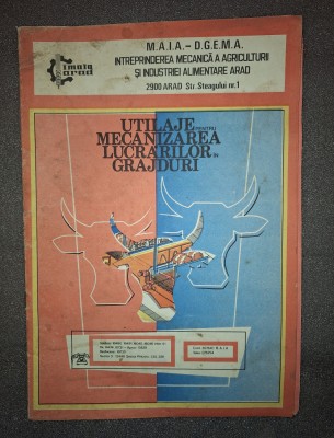 Catalog, broșură publicitara, pliant 31/21 cm, perioada comunista I.M.A.I.A ARAD foto