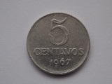 5 CENTAVOS 1967 Brazilia, America Centrala si de Sud