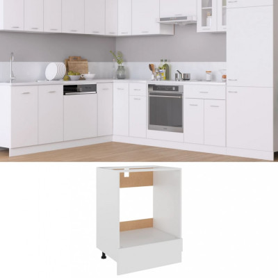vidaXL Dulap pentru cuptor, alb, 60 x 46 x 81,5 cm, PAL foto