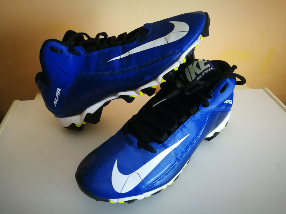 Ghete fotbal cu crampoane. Nike Alpha Fastflex, Marimea 43, Bleu | Okazii.ro