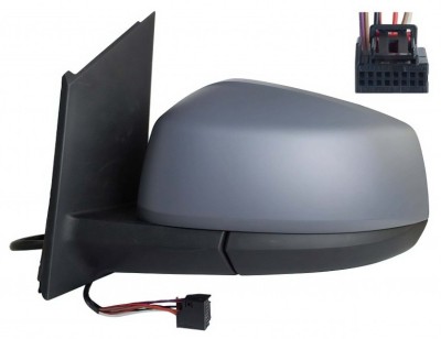 Oglinda exterioara Volkswagen Caddy, 11.2020-, montare dreapta, reglaj electric; carcasa neagra; incalzit; sticla convexa; geam cromat; rabatabil; 16 foto