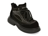 Ghete GRYXX negre, 25070, din piele naturala