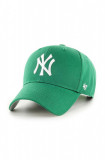 47brand sapca MLB New York Yankees culoarea verde, cu imprimeu, 47 Brand