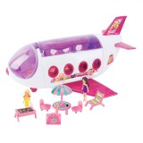 Set avion, Cu 2 mini-papusi, 16 accesorii, 44 x 22 x 21 cm