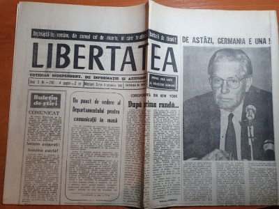 ziarul libertatea 3-4 octombrie 1990-art returul cupelor europene de fotbal foto