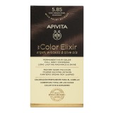 Cumpara ieftin Vopsea de par My Color Elixir, Light Brown Pearl Mahogany N5.85, 155 ml, Apivita