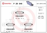 BREMBO P 28 046 PRIME LINE set placute frana,frana disc