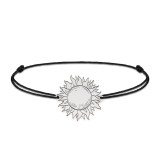 Sun- Bratara personalizata snur cu soare din argint 925