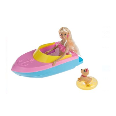 Papusa manechin Betty cu costum de baie, barca si accesorii foto