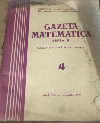 DVP1 Gazeta Matematica 1971 foto