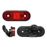 Lampa gabarit auto BestAutoVest 12/24V ovala Rosie cu led, 120x67mm, 1 buc., Rapid