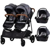 Cumpara ieftin Carucior gemeni Chipolino Duo Smart 3 in 1 cloud