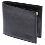 Portofel barbati din piele naturala, negru, 11 x 10 cm, 404N, NANO BELT