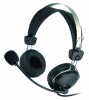 CASTI A4tech, &quot;ComfortFIt&quot;, cu fir, standard, utilizare multimedia, microfon pe brat, conectare prin Jack 3.5 mm x 2, negru, &quot;HS-7P&quot;, (timbru verde 0.