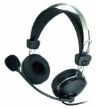 CASTI A4tech, &quot;ComfortFIt&quot;, cu fir, standard, utilizare multimedia, microfon pe brat, conectare prin Jack 3.5 mm x 2, negru, &quot;HS-7P&quot;, (timbru verde 0.