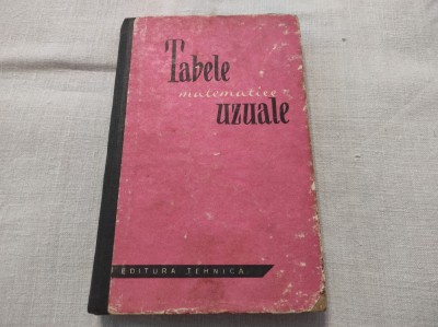 Tabele matematice uzuale - 1968 foto