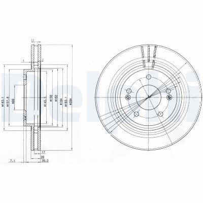 DELPHI BG3860 Disc frana foto