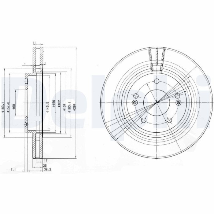 DELPHI BG3860 Disc frana