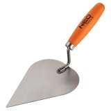 Mistrie profesionala NEO Tools pentru zidarie, forma inima, inox, maner lemn, 190 x 134 mm