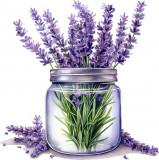 Cumpara ieftin Sticker decorativ, Lavanda, Mov, 60 cm, 1339STK-11