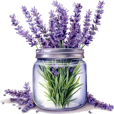 Sticker decorativ, Lavanda, Mov, 60 cm, 1339STK-11 foto
