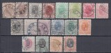 ROMANIA 1900/06 LP 54 CAROL I SPIC DE GRAU FARA FILIGRAN SERIE STAMPILATA, Stampilat