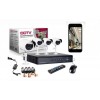 Kit Supraveghere Video CCTV DVR 4 Camere Exterior HD D1, IP67, 220V, IR 24 LED, Metal