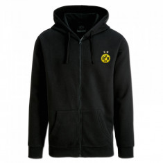 Borussia Dortmund hanorac de bărbați cu glugă Zip black - M