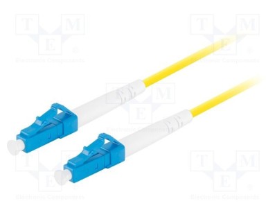 Patch cord fibră optică LANBERG LC/UPC 1m galben LSZH monomod foto