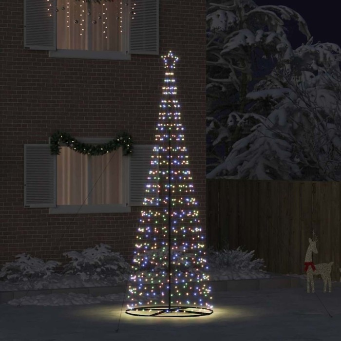 vidaXL Brad de Crăciun LED cu 800 LED Multicolour 400 cm Fier 42018763
