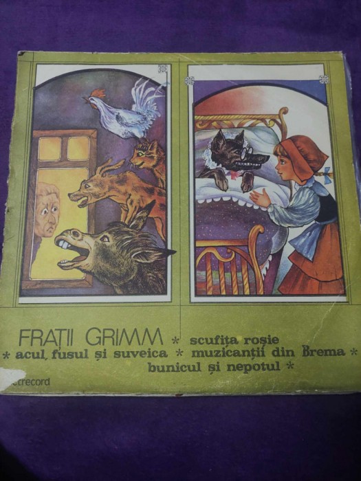 Disc vinil/vinyl Fratii Grim-Scufita Rosie-Acul,fusul si suveica,Bunicul si nepo
