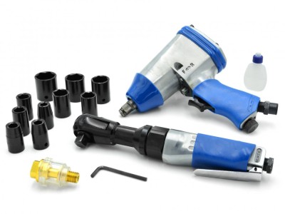 Set de scule pneumatice 14 piese, GEKO G03179 foto