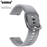 Curea din silicon compatibila cu Samsung Galaxy Watch9 44mm/40mm, Samsung Galaxy Watch 8 44mm/40mm, Shark Gray
