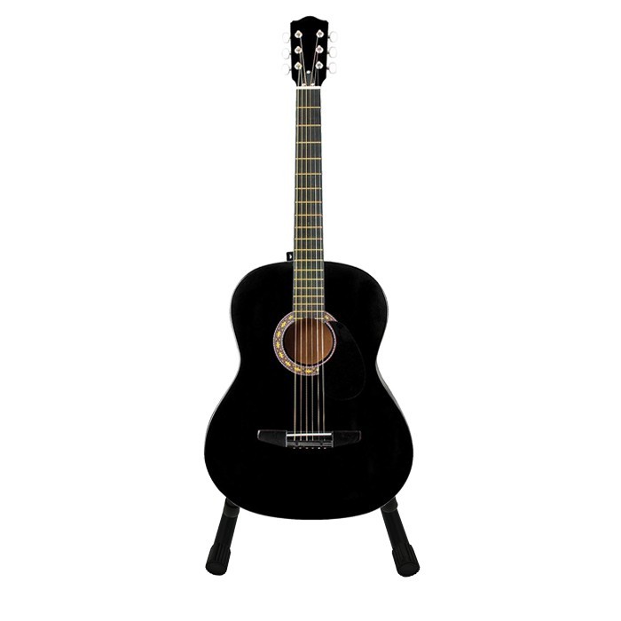 Chitara clasica , 95 cm, lemn, stativ inclus, negru