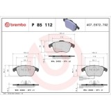Placute frana Audi Q3 (8ub; Seat Alhambra (710; Vw Sharan (7n1, Sharan Van (7n1, Tiguan (5n ), Tiguan Van (5n ), punte fata, cu senzor uzura, BREMBO
