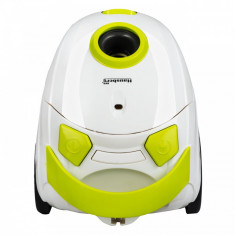 Aspirator cu sac Hausberg HB2080VR, 700W, Capacitate 1.5L, Alb/Verde