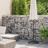 vidaXL Perete gabion cu capace, 900 x 50 x 150 cm, oțel galvanizat